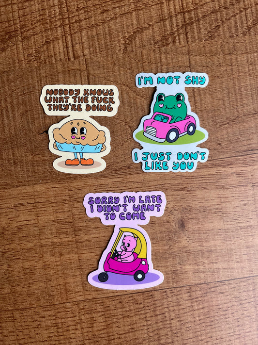 Piggy Pie Frog Sticker Pack