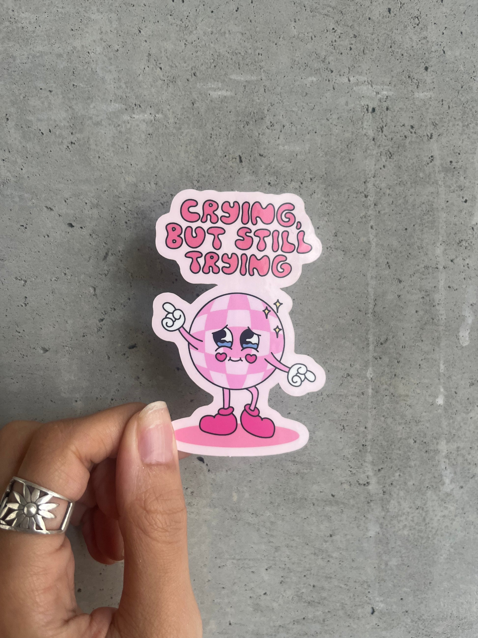 Crying Typing Sticker Crying Trying Sticker – Sid The Visual Kid