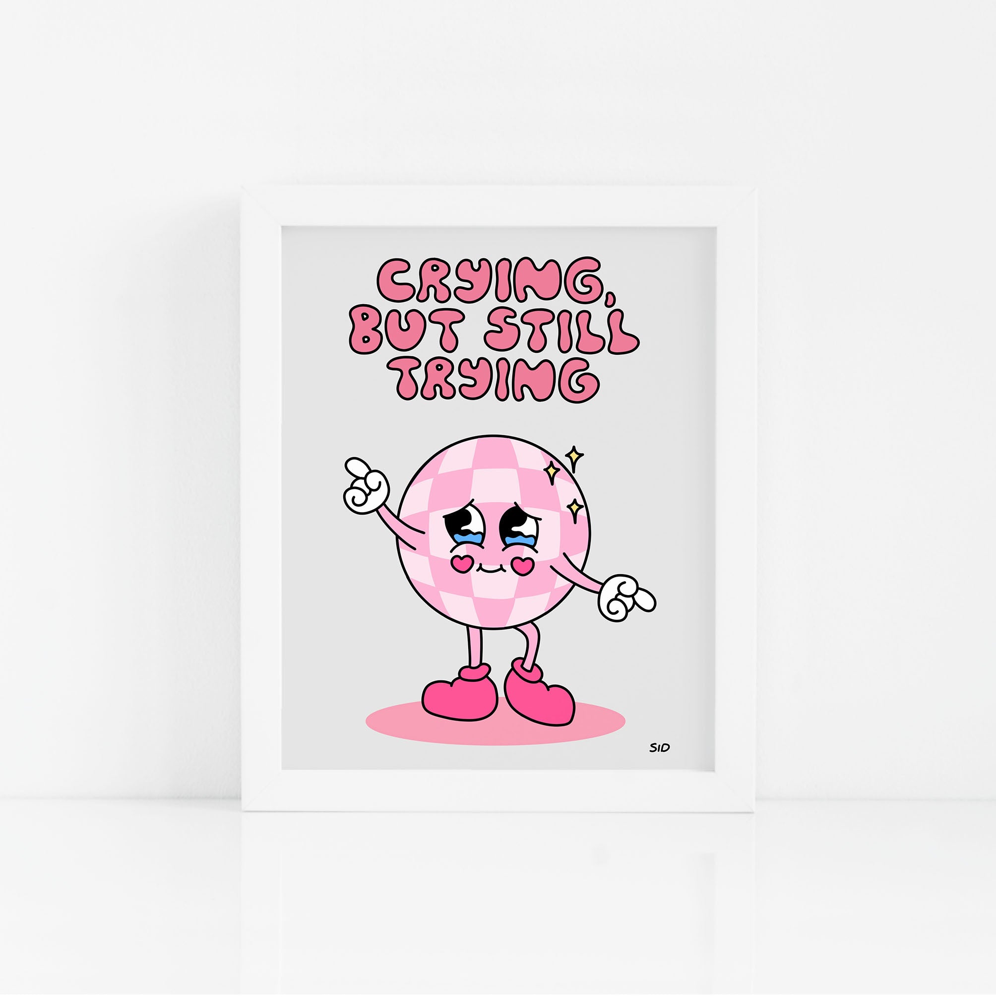 Crying Poster Crying Trying Print – Sid The Visual Kid