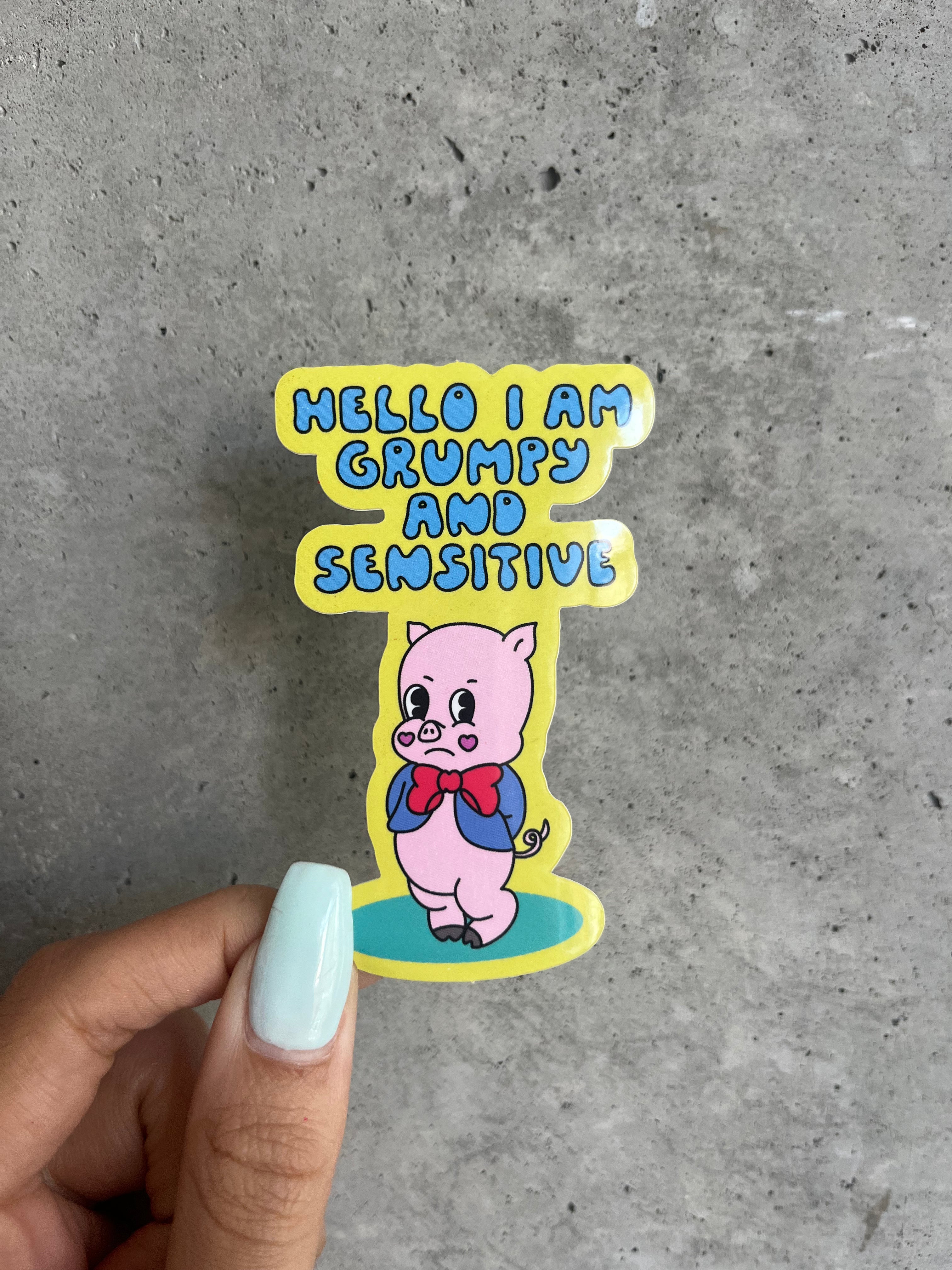 Grumpy and Sensitive Sticker – Sid The Visual Kid