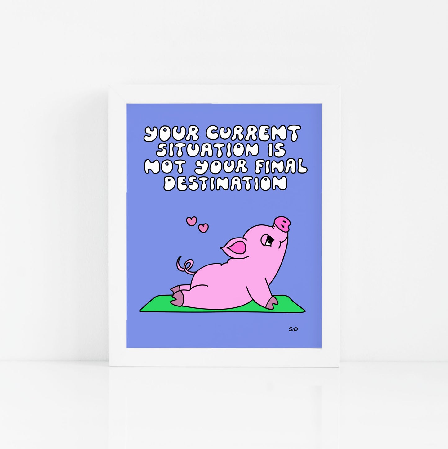 Yoga Piggy Print